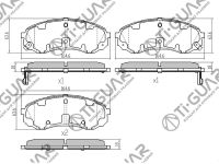 Тормозные колодки TG-3448/PN0458* Ti·GUAR